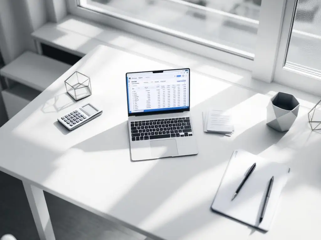 Laptop en documenten als basis voor overzicht en grip